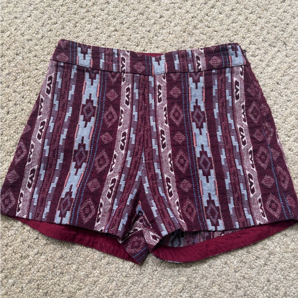 Hollister High Waist Red and Blue Shorts